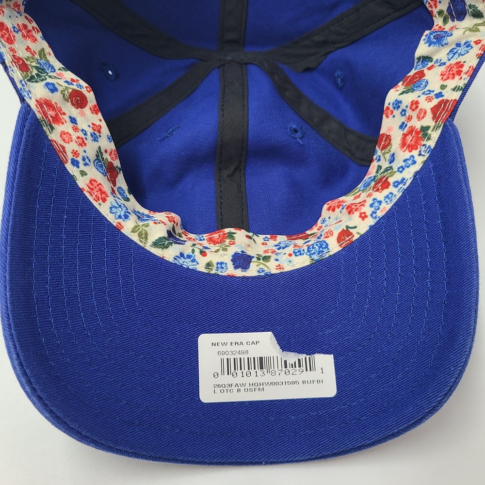 Women Buffalo Bills Hat Strapback New Era Blue Floral Patch NFL Casual Classic - Picture 10 of 11